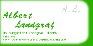 albert landgraf business card